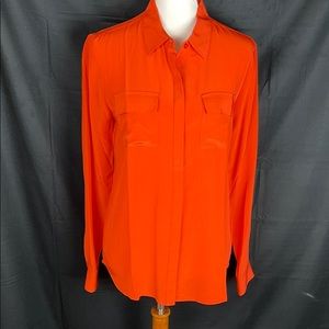 Garnet Hill Silk Button Down Blouse